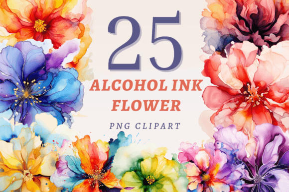Download Alcohol Ink Flower PNG Bundle - Lower Collection